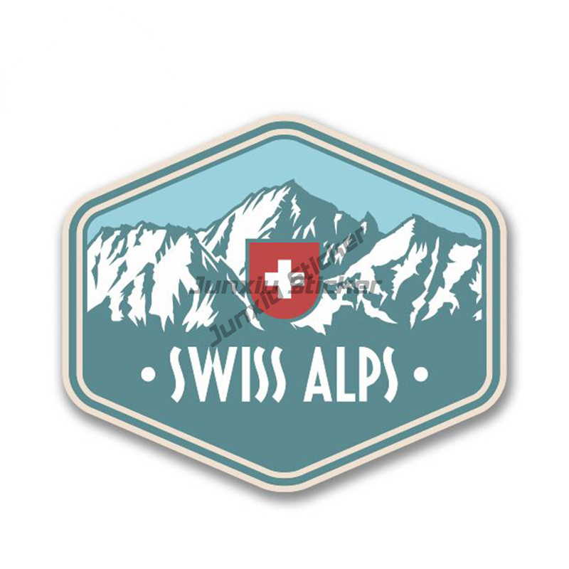 Car Accessories Zurich - Autocollant drapeau des Alpes Suisse, emblème