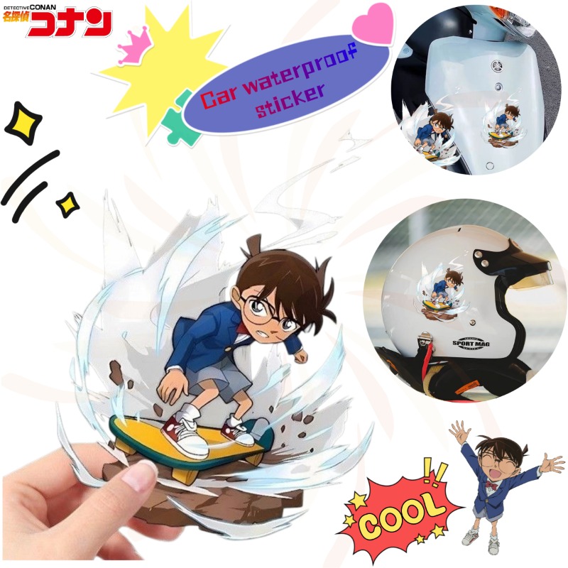 Car Accessories Gifts - Autocollants de skateboard dessin animé Detective
